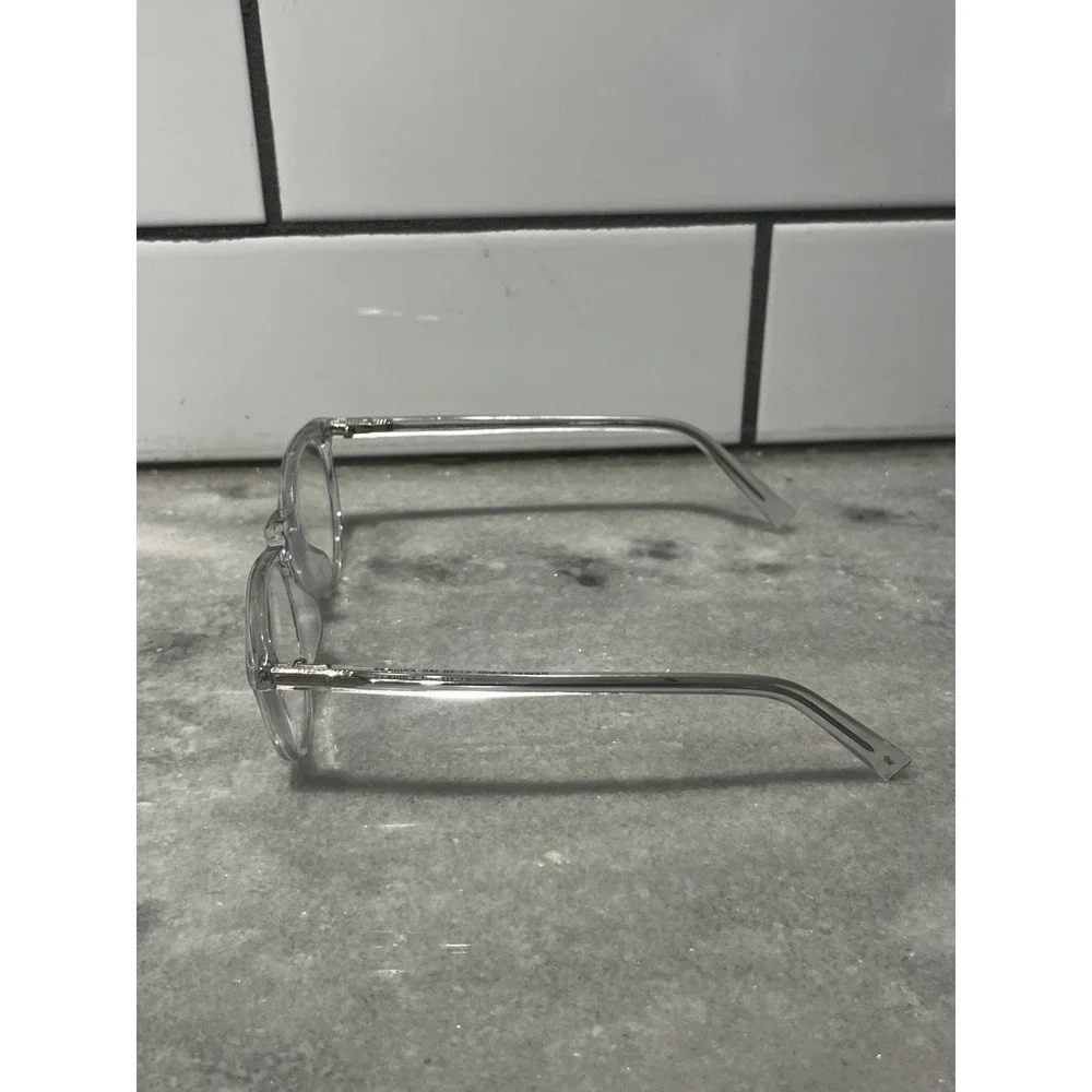 Warby Parker Haskell 500 49mm Crystal Clear Frames Glasses + Case